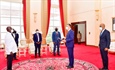 السفير حازم شبات يقدم أوراق اعتماده لرئيس جمهورية اوغندا